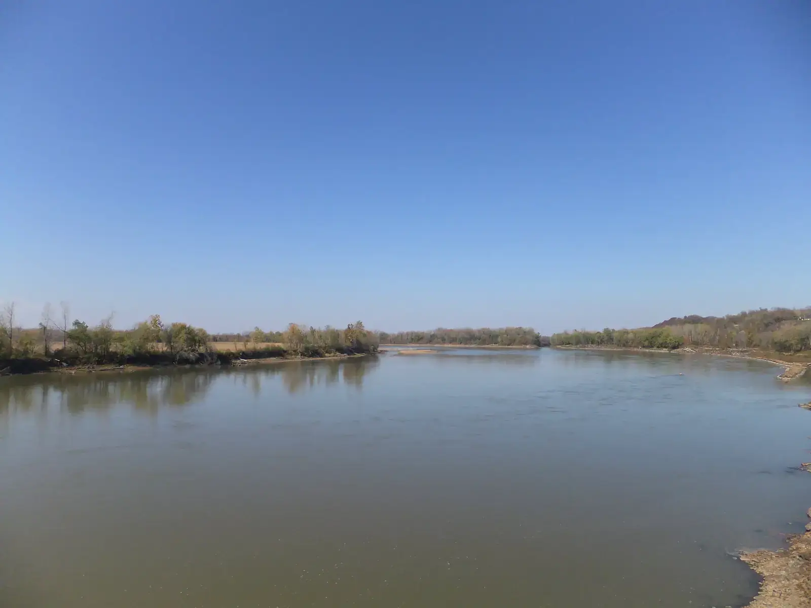 The Missouri River at Glasgow, Missouri